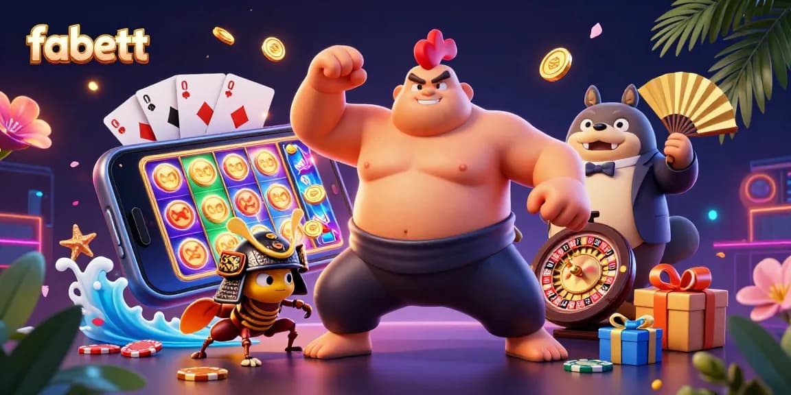fabett showcases an exciting casino scene with characters engaging in thrilling betting action.