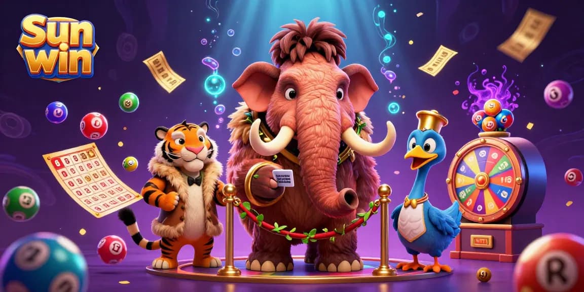 Experience the excitement of Sun win with vibrant casino elements and engaging characters in action.