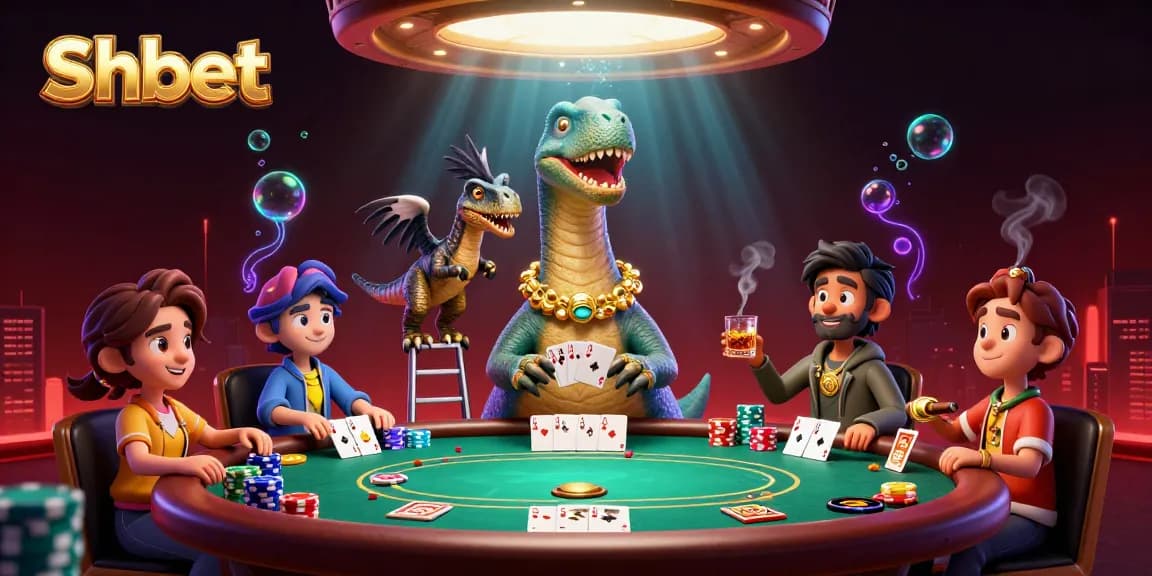 Place your bets and win big at Shbet’s vibrant casino scene featuring dynamic characters and game elements.