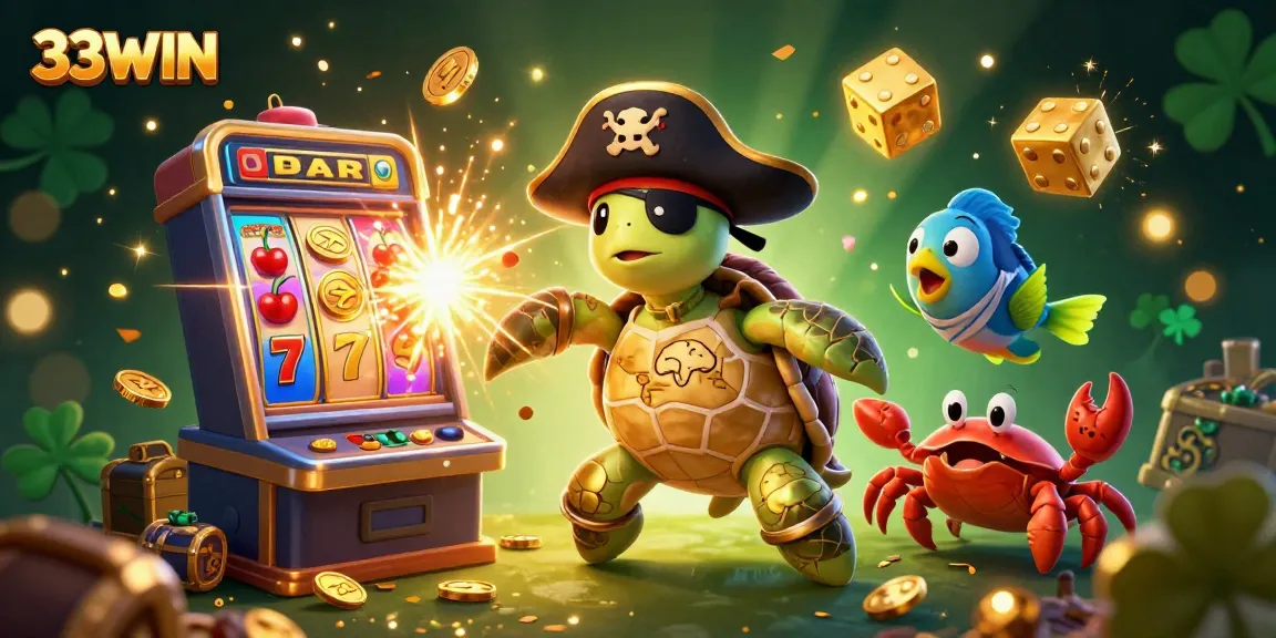 Play immersive slots and jackpots with 33WIN featuring colorful sea characters and treasure elements.