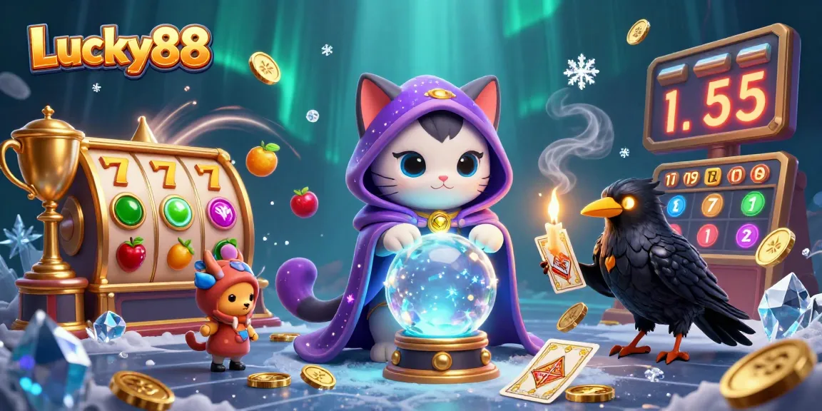 Engage with the Lucky88 slot game's mystical elements, featuring lucky symbols and animated characters.