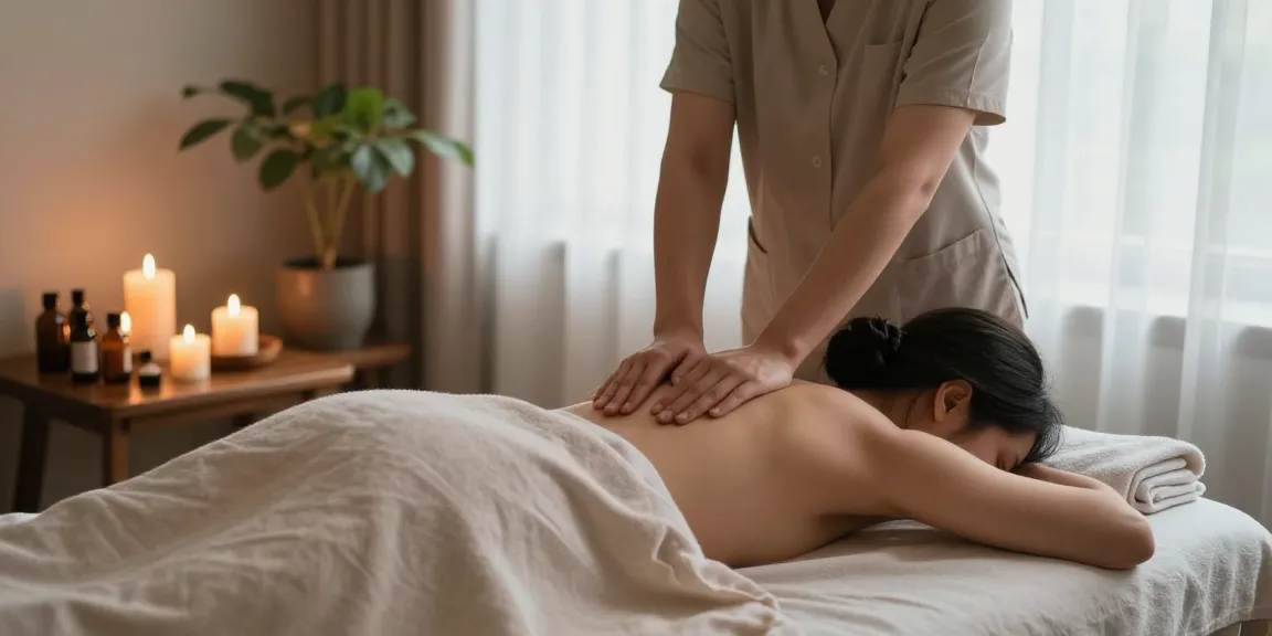 의정부출장마사지 experience in a serene spa setting with soft lighting and calming surroundings.