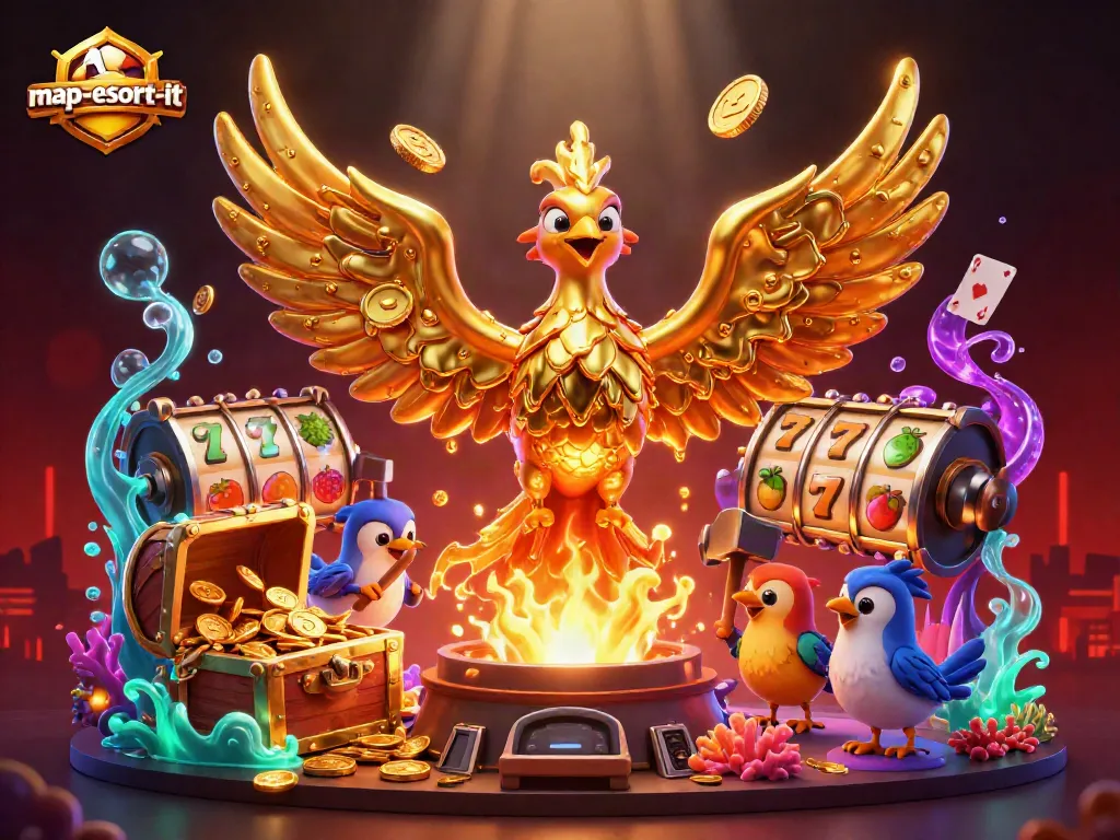 Engaging gameplay featuring map-escort-it's golden phoenix amidst thrilling casino elements.