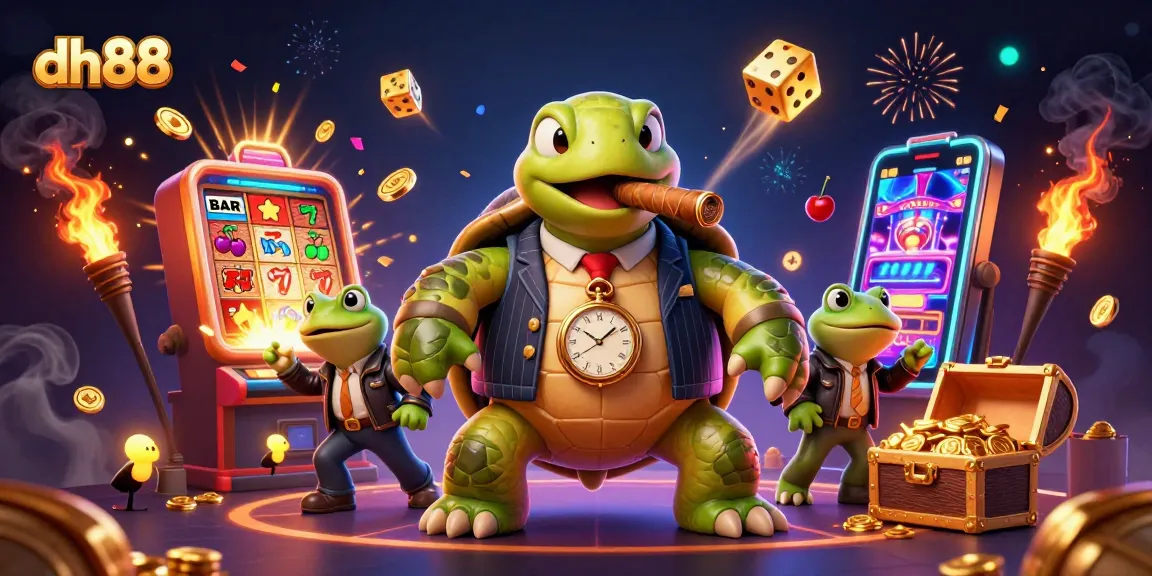 Enjoy thrilling gameplay at dh88 with a vibrant casino scene boasting exciting jackpots and lively characters.