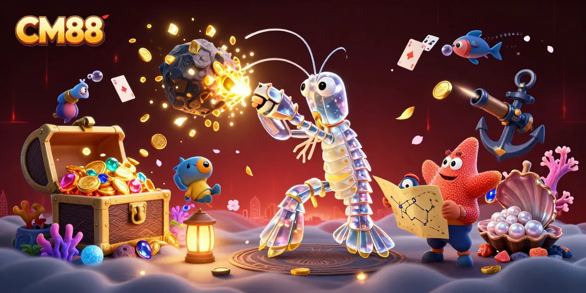 Experience CM88's dazzling world of thrilling online betting surrounded by vibrant casino elements.