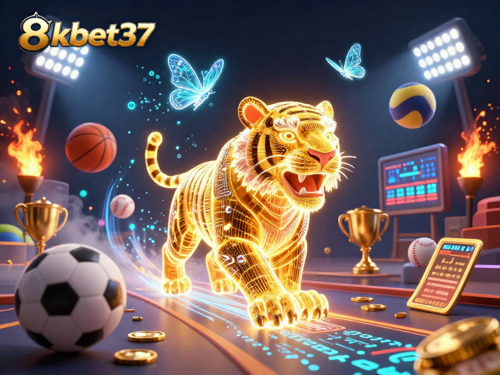 Experience thrilling gameplay at 8kbet37 with vibrant 3D casino elements and dynamic sports betting action.