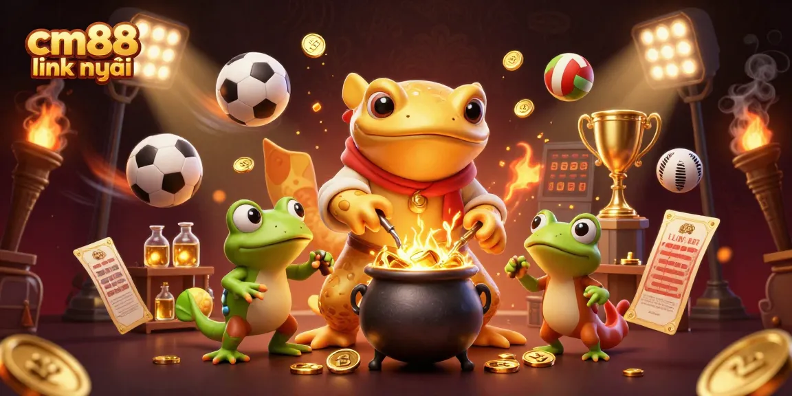 Experience cm88 link mới action with a golden salamander alchemist and magical gold creation in a vibrant casino scene.