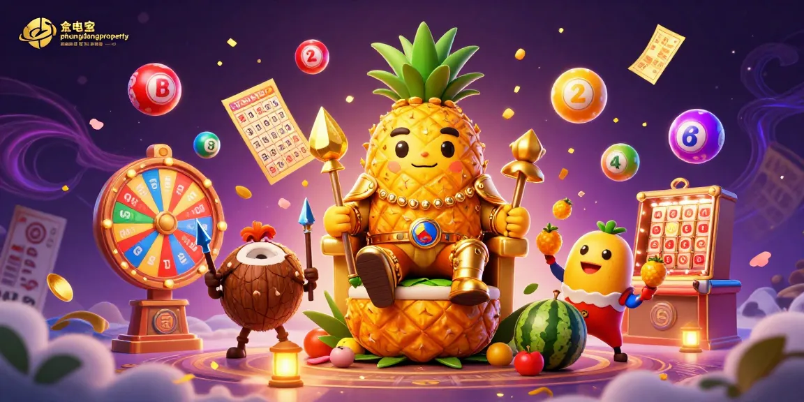 Play vibrant games at phuongdongproperty's exciting casino scene featuring colorful lottery elements and festive characters.