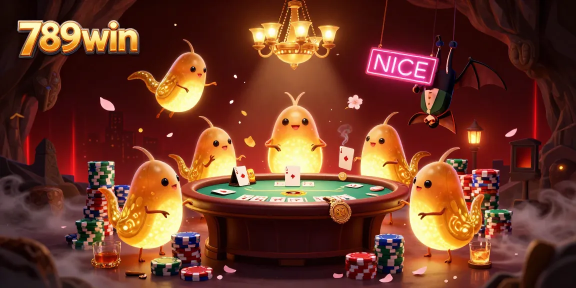 Join the thrilling gaming action at 789win with vibrant casino elements and glowing characters.