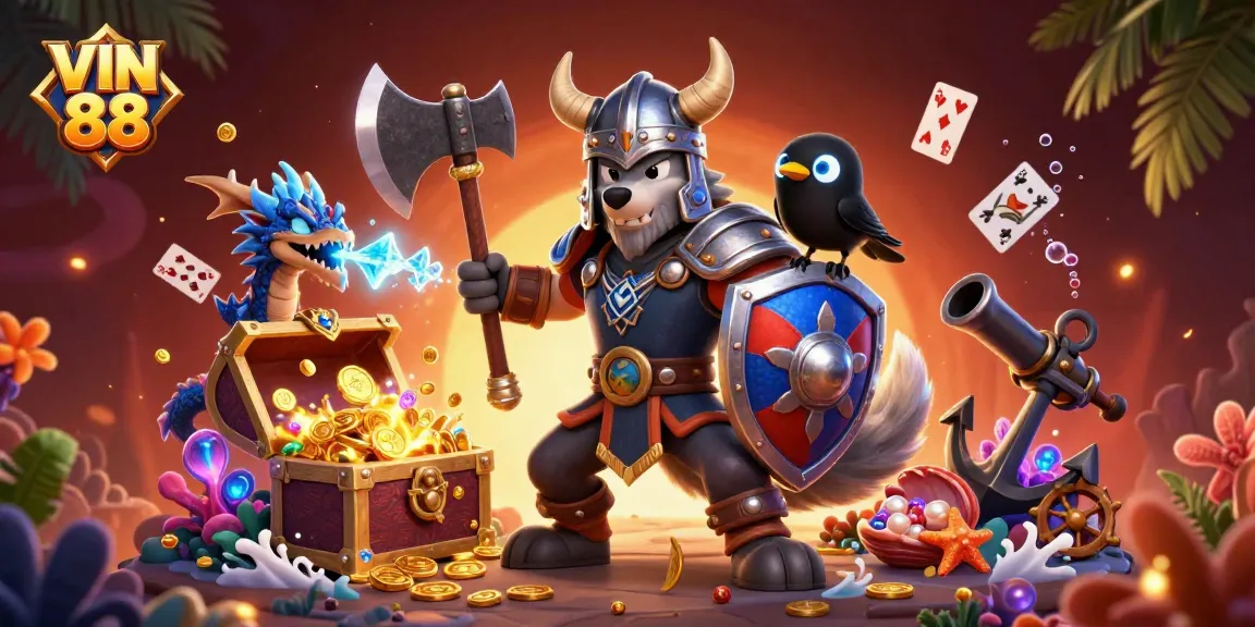 Experience thrilling wins with VIN 88 as our Viking hero battles through a treasure-filled adventure.