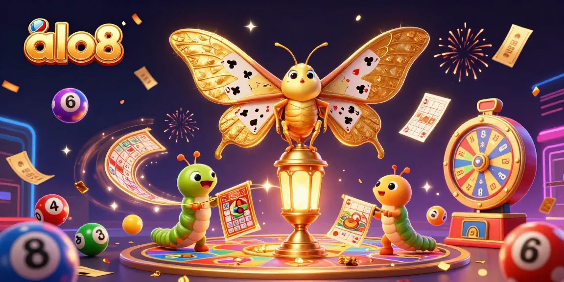 Experience casino thrills with alo8's dynamic prize scene, showcasing vibrant lottery elements and engaging visuals.