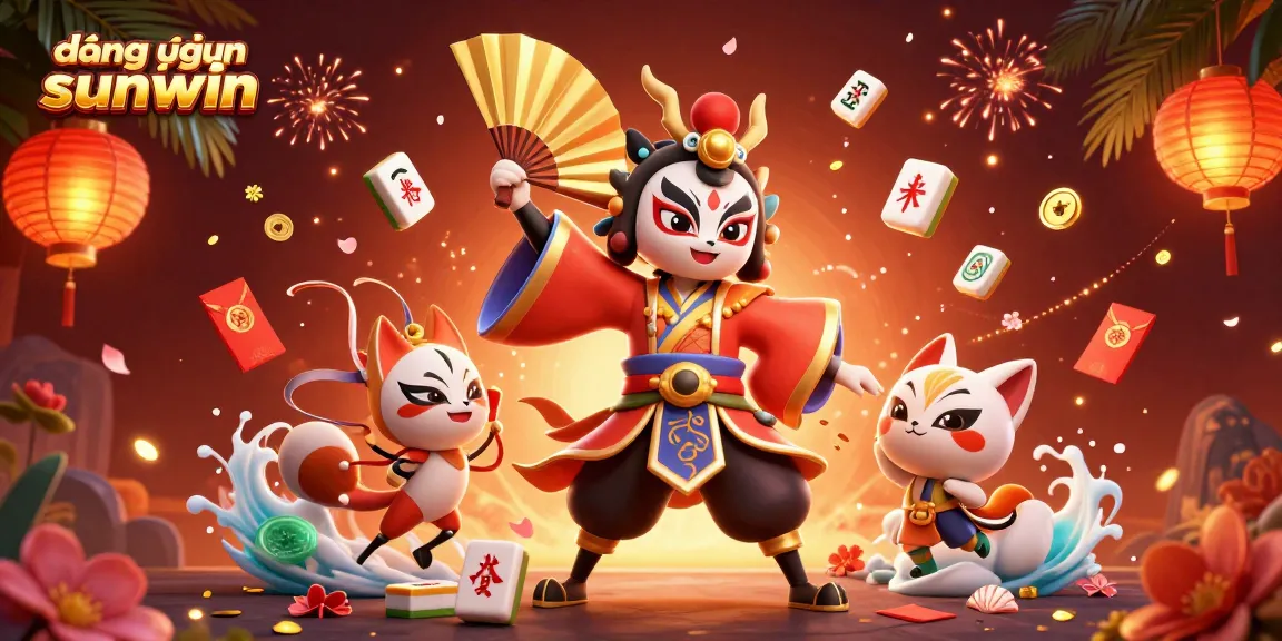Experience the magic of đăng nhập sunwin with vibrant characters and rich gambling symbols in a dynamic scene.