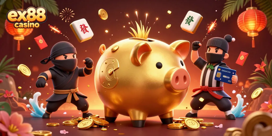 Experience the excitement of ex88 casino with dynamic characters and vibrant casino elements.
