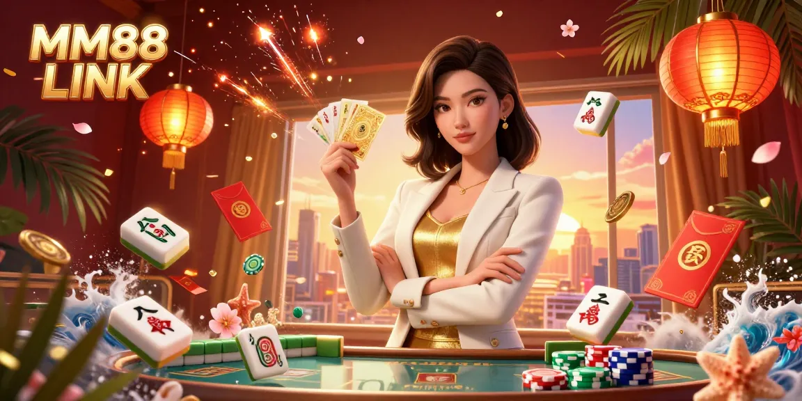 Experience thrilling gameplay at MM88 LINK with vibrant 3D casino illustration delivering excitement.