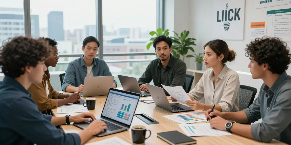 Team discussing uk merchant cash advance strategies in a modern office environment