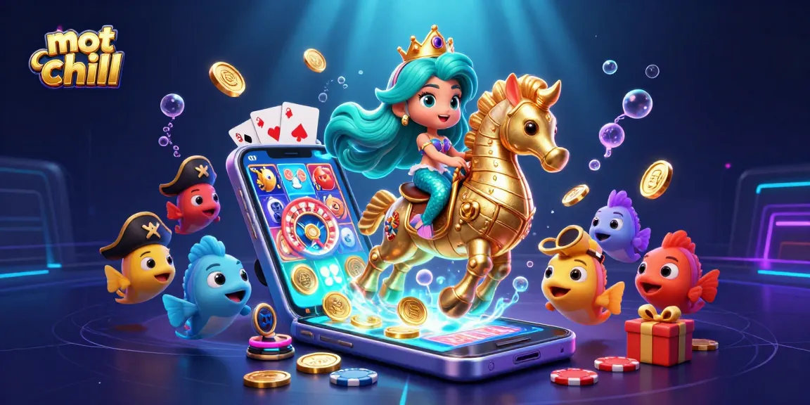 Mot chill captures an exhilarating underwater casino adventure with vibrant characters and games.