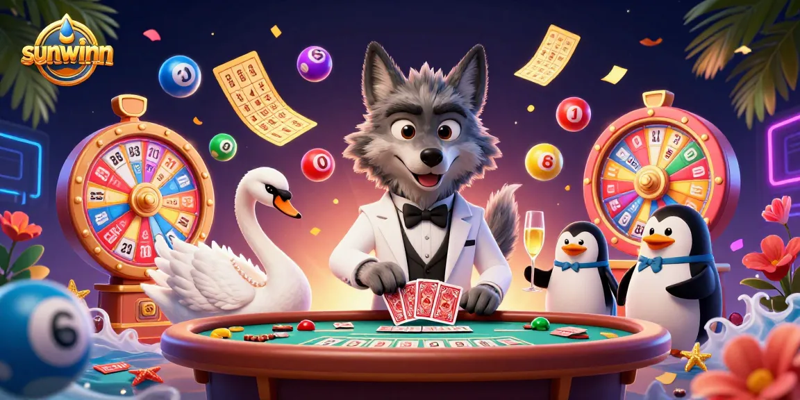 Experience thrilling gameplay at sunwinn with vibrant casino characters and dynamic game elements.